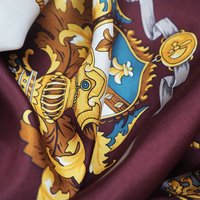 Vintage silk scarf | Purple silk scarf | Large vintage silk scarf | 100% silk scarf | Baroque silk scarf