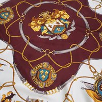 Vintage silk scarf | Purple silk scarf | Large vintage silk scarf | 100% silk scarf | Baroque silk scarf