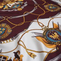 Vintage silk scarf | Purple silk scarf | Large vintage silk scarf | 100% silk scarf | Baroque silk scarf