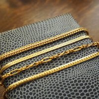 Vintage necklace | Gold tone chain | Vintage snake chain | Vintage gold chain | Mismatched necklaces