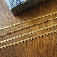 Vintage necklace | Gold tone chain | Vintage snake chain | Vintage gold chain | Mismatched necklaces