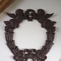 Vintage cast iron wreath | Angel wreath | Cast iron wreath | Vintage Christmas wreath | Cherub wreath | Vintage Christmas decor