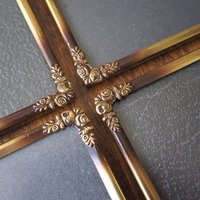 Set of four vintage photo frames | Vintage brass picture frames | Set of four floral vintage frames | Matching vintage frames