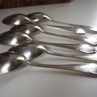 Set of six vintage tablespoons | Vintage silver plated tablespoons | Vintage tablespoon set | Vintage alpacca silver spoons