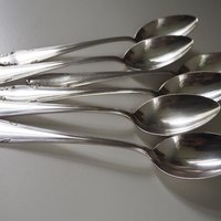 Set of six vintage tablespoons | Vintage silver plated tablespoons | Vintage tablespoon set | Vintage alpacca silver spoons