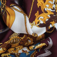 Vintage silk scarf | Purple silk scarf | Large vintage silk scarf | 100% silk scarf | Baroque silk scarf