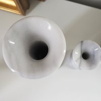 Set of two vintage vases | Marble vases | Vintage bud vase | Vintage single flower vases | Vintage marble vases
