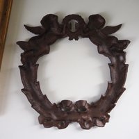 Vintage cast iron wreath | Angel wreath | Cast iron wreath | Vintage Christmas wreath | Cherub wreath | Vintage Christmas decor