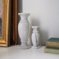 Set of two vintage vases | Marble vases | Vintage bud vase | Vintage single flower vases | Vintage marble vases