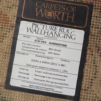 Vintage wall hanging | Carpets of Worth Picture Rug wall hanging | Summertime | Floral wall hanging | Made in England