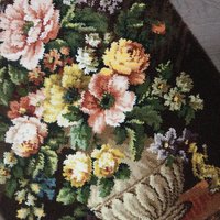 Vintage wall hanging | Carpets of Worth Picture Rug wall hanging | Summertime | Floral wall hanging | Made in England