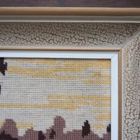 Vintage needlepoint wall art | Landscape needlepoint | Scandinavian wall art | Needlepoint wall hanging | Scenery needlepoint