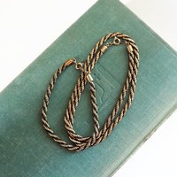 Vintage twist rope necklace and bracelet | Silver tone necklace and bracelet set | Rope chain necklace | Twist rope necklace | Matching set