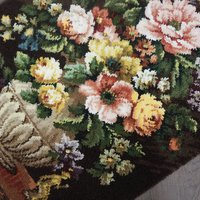 Vintage wall hanging | Carpets of Worth Picture Rug wall hanging | Summertime | Floral wall hanging | Made in England