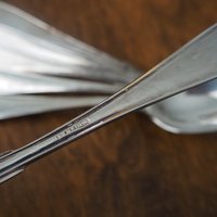 Set of six vintage tablespoons | Large vintage spoons | Vintage silver plated spoons | Vintage tablespoons | Vintage alpacca silver spoons