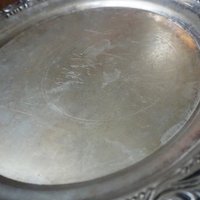 Vintage alpacca silver tray | Alpacca silver platter | Vintage serving tray | Engraved silver tray | Made in Finland