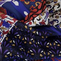 Vintage silk scarf | Vintage Marja Kurki scarf | Marja Kurki silk scarf | Geometric vintage silk scarf