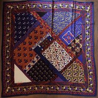 Vintage silk scarf | Vintage Marja Kurki scarf | Marja Kurki silk scarf | Geometric vintage silk scarf