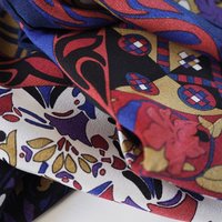 Vintage silk scarf | Vintage Marja Kurki scarf | Marja Kurki silk scarf | Geometric vintage silk scarf