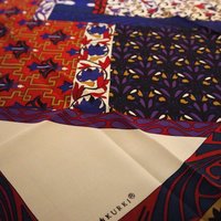 Vintage silk scarf | Vintage Marja Kurki scarf | Marja Kurki silk scarf | Geometric vintage silk scarf
