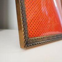Vintage photo frame 18x24 cm | Vintage brass frame | Brass picture frame | Ornate photo frame | Vintage photo frame