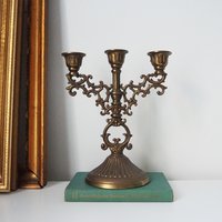 Vintage three arm candelabra | Ornate candelabra | Three arm candlestick holder | Vintage candelabrum | Small candelabrum