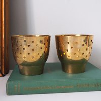 Vintage tealight holder sets | Brass candleholders | Vintage brass tealight holders | Brass tealight holders | Candleholder sets