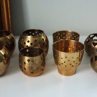 Vintage tealight holder sets | Brass candleholders | Vintage brass tealight holders | Brass tealight holders | Candleholder sets