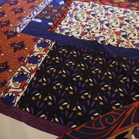 Vintage silk scarf | Vintage Marja Kurki scarf | Marja Kurki silk scarf | Geometric vintage silk scarf