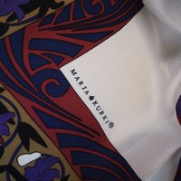 Vintage silk scarf | Vintage Marja Kurki scarf | Marja Kurki silk scarf | Geometric vintage silk scarf