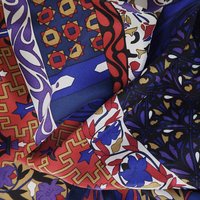 Vintage silk scarf | Vintage Marja Kurki scarf | Marja Kurki silk scarf | Geometric vintage silk scarf
