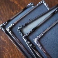 Set of five vintage photo frames | Mismatched vintage picture frames | Vintage silver plated picture frames | Vintage silver plated frames