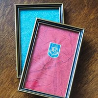 Set of two vintage frames | Vintage wooden picture frames | Vintage Eklöf photo frame | Made in Finland