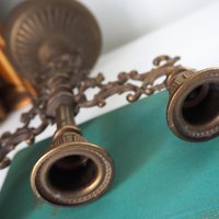 Vintage three arm candelabra | Ornate candelabra | Three arm candlestick holder | Vintage candelabrum | Small candelabrum