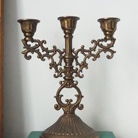 Vintage three arm candelabra | Ornate candelabra | Three arm candlestick holder | Vintage candelabrum | Small candelabrum