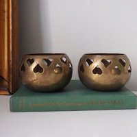 Vintage tealight holder sets | Brass candleholders | Vintage brass tealight holders | Brass tealight holders | Candleholder sets