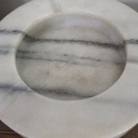 Vintage marble ashtray | Vintage ashtray | White and grey marble ashtray | Marble ashtray | White marble ashtray