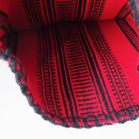 Vintage bag | Red and black shepherd's bag | Wool crossbody bag | Vintage wool bag | Red crossbody bag