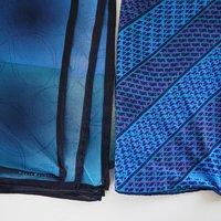 Vintage silk scarf | Vintage Marja Kurki scarf | Marja Kurki silk scarf | Geometric vintage silk scarf