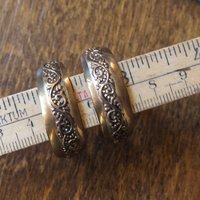 Vintage earrings | Copper tone hoop earrings | Vintage hoop earrings | Ornate hoop earrings | Vintage copper earrings