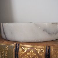 Vintage marble ashtray | Vintage ashtray | White and grey marble ashtray | Marble ashtray | White marble ashtray