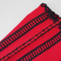 Vintage bag | Red and black shepherd's bag | Wool crossbody bag | Vintage wool bag | Red crossbody bag