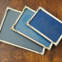 Set of three vintage photo frames | Set of three matching vintage frames | Vintage brass picture frames | Brass and white frames