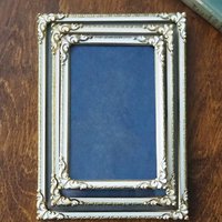 Set of three vintage photo frames | Set of three matching vintage frames | Vintage brass picture frames | Brass and white frames