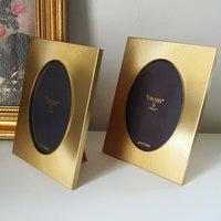 Vintage photo frames | Set of two vintage brass frames | Jyden photo frames | Oval photo frames | Vintage brass frames