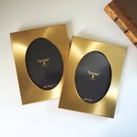 Vintage photo frames | Set of two vintage brass frames | Jyden photo frames | Oval photo frames | Vintage brass frames