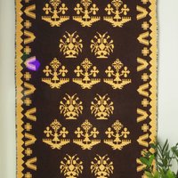 Vintage wall hanging | Brown and yellow wall hanging | Scandinavian wall hanging | Vintage wall tapestry | Handmade wall tapestry