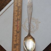 Set of six vintage coffee spoons | Vintage alpacca silver coffee spoons | Small spoons | Pine cone coffee spoon set | Vintage alpacca spoons