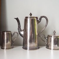 Vintage silver plated WMF coffee set | Antique WMF coffee / tea set | WMF silver plated teapot set | Made in Germany
