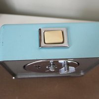 Vintage alarm clock | Shanghai Diamond alarm clock | Vintage wind up clock | Retro sky blue alarm clock | Working order